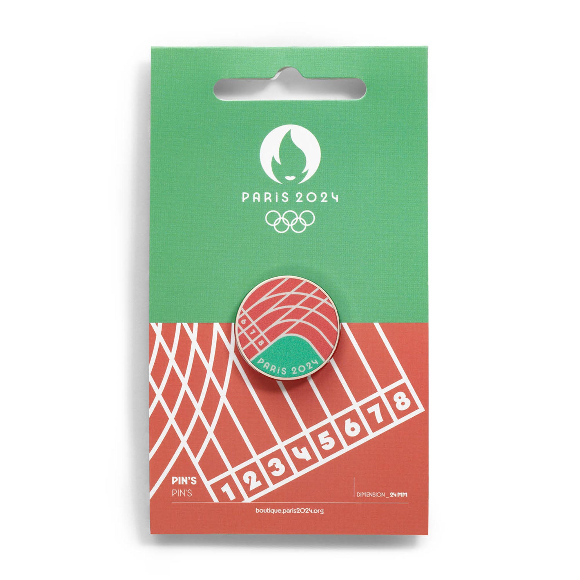 Paris 2024 Olympics Athletics Pin Badge