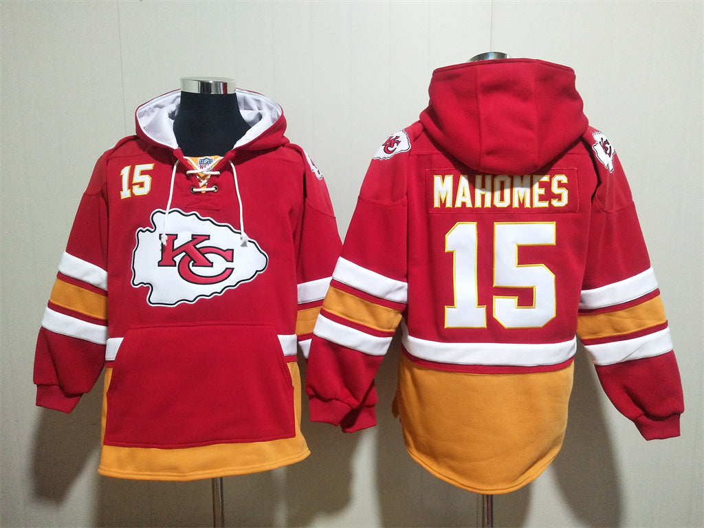 Kansas City Chiefs Hoodie #15 MAHOMES with Pockets