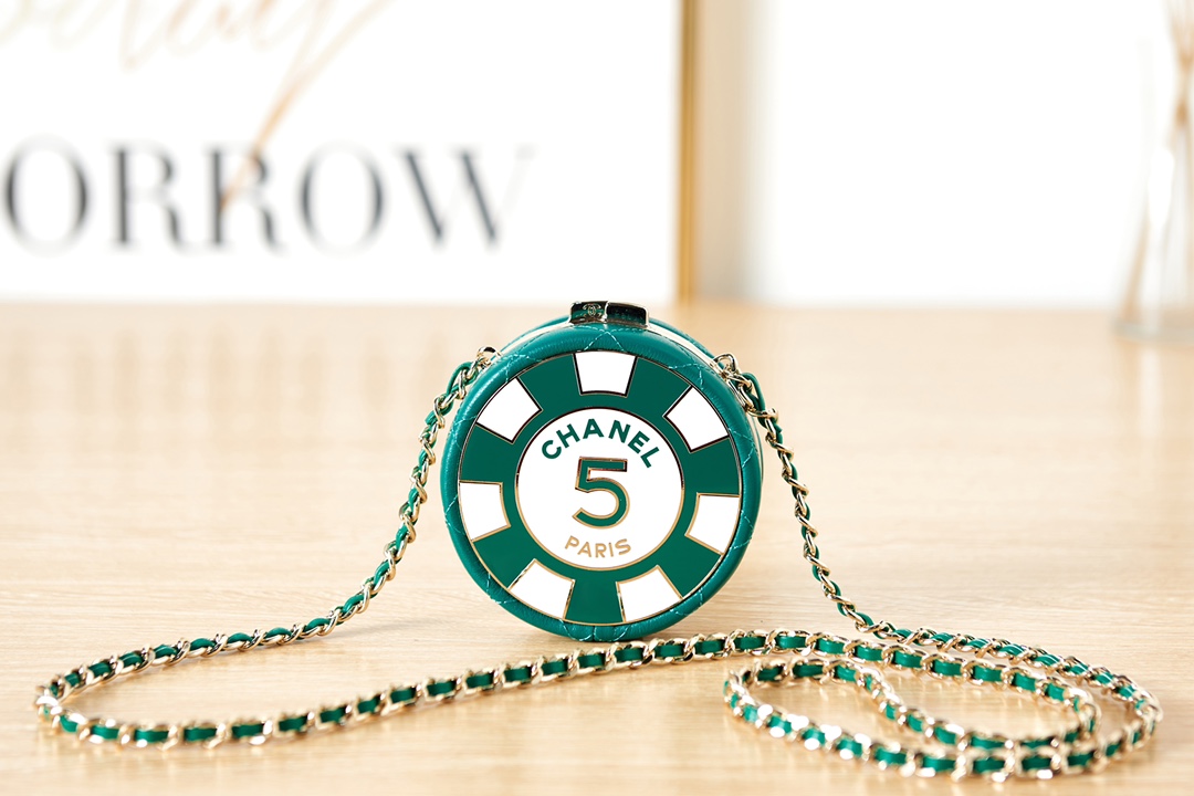 TOP CHANEL Mini Round Cosmetic Box Bag 7.5x7.5x3cm - 2 Color