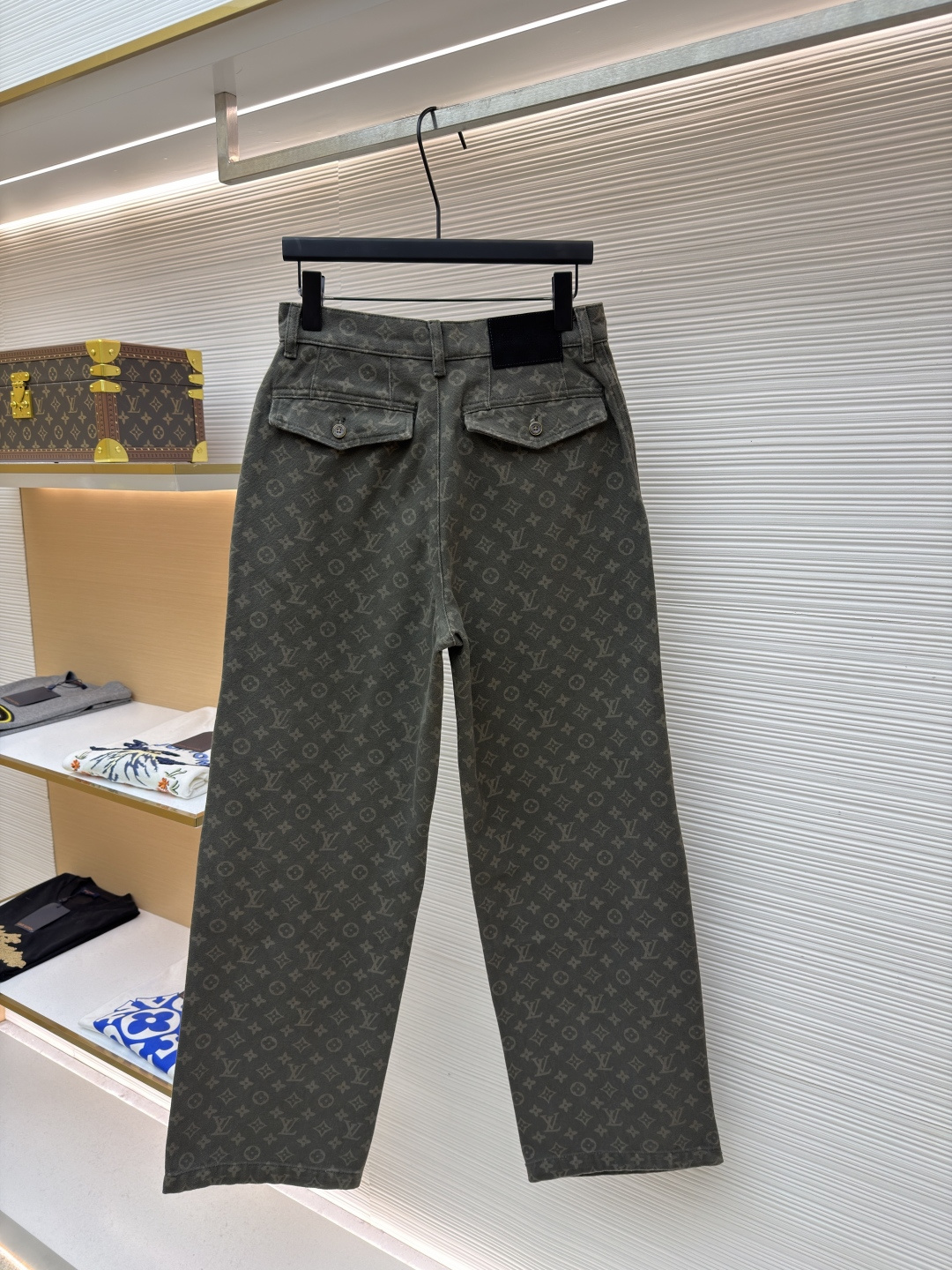 LOUIS VUITTON 满印提花口袋长裤牛仔裤