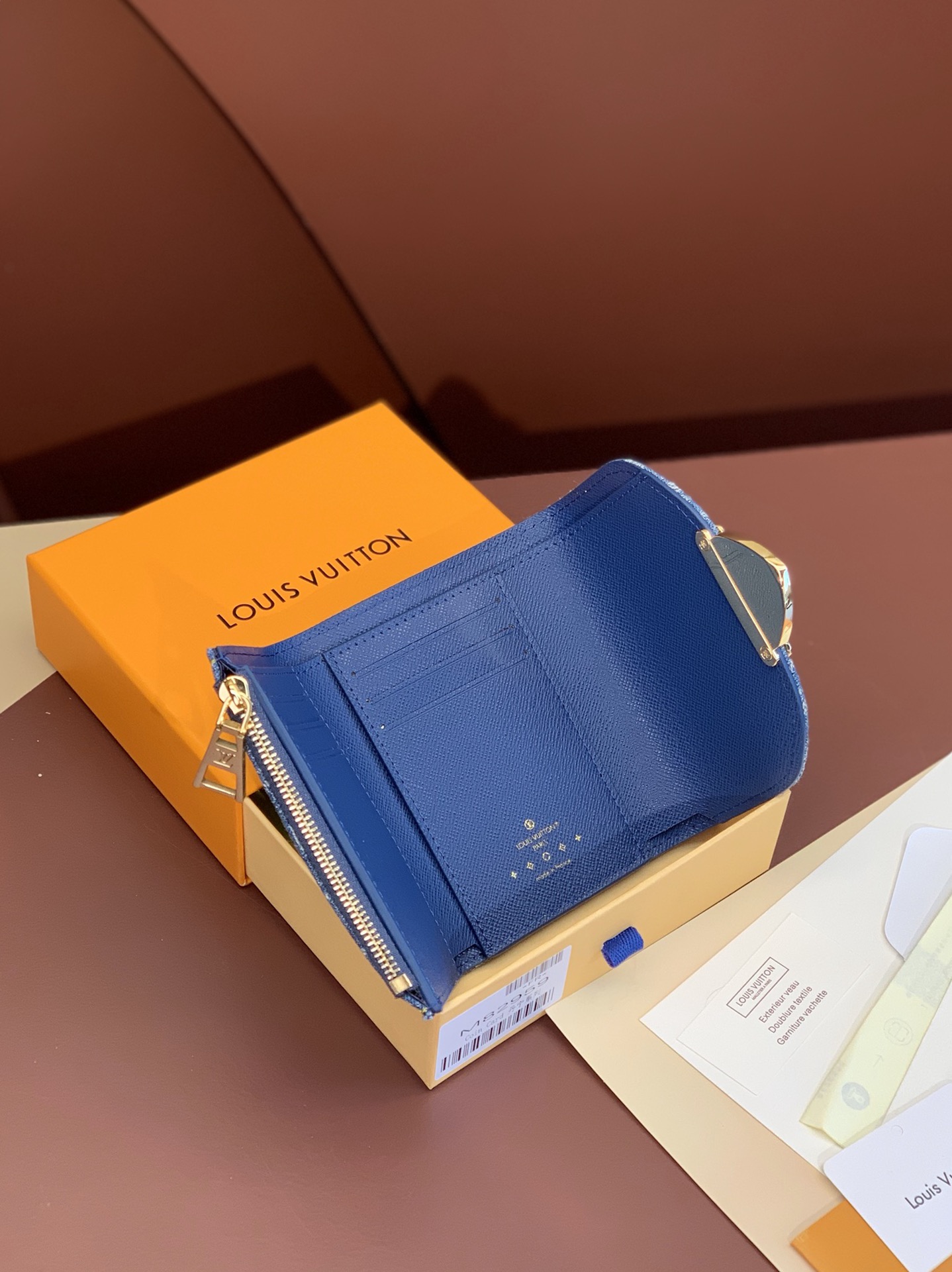 TOP Louis Vuitton LV Victorine Wallet 12x9.5x1.5cm - Monogram Denim Blue