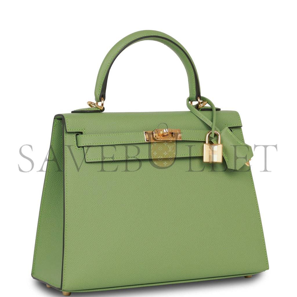 HERMES KELLY 25 EPSOM GOLD HARDWARE (25*17*7cm)