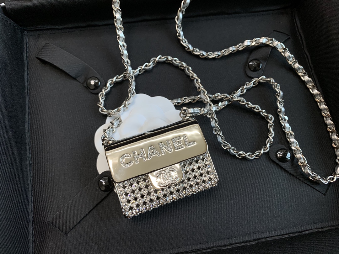 TOP CHANEL Mini Box Bag - Silver/Gold