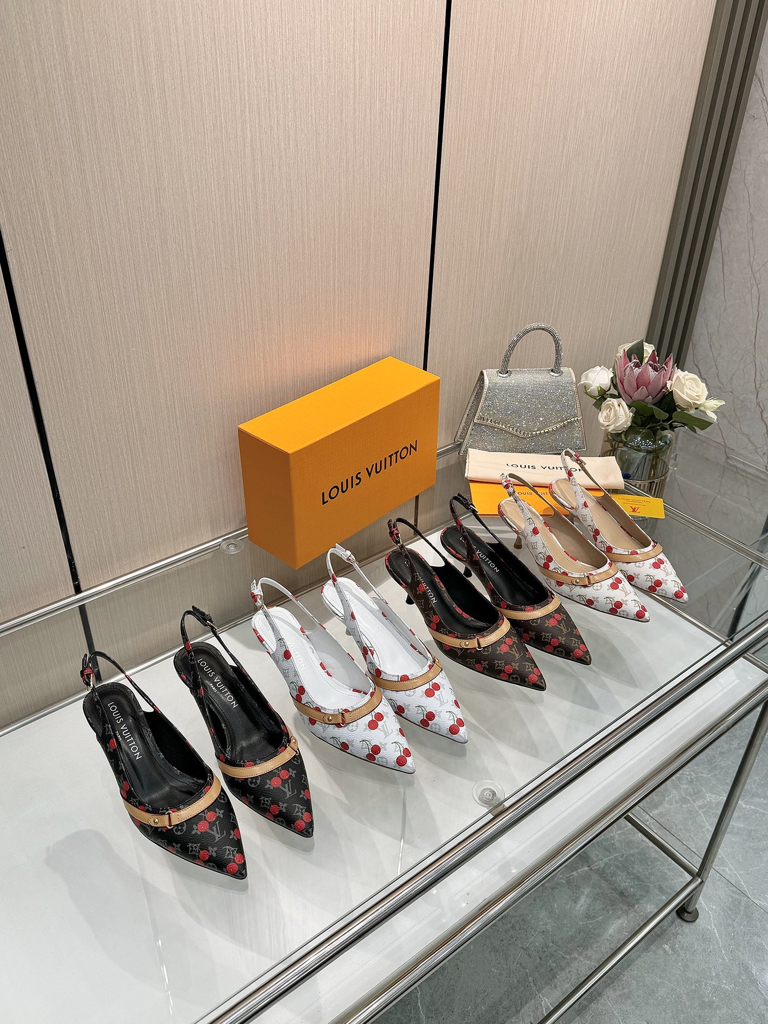 TOP Louis Vuitton LV Cherry Mid-Heeled Mules - 4 Colour