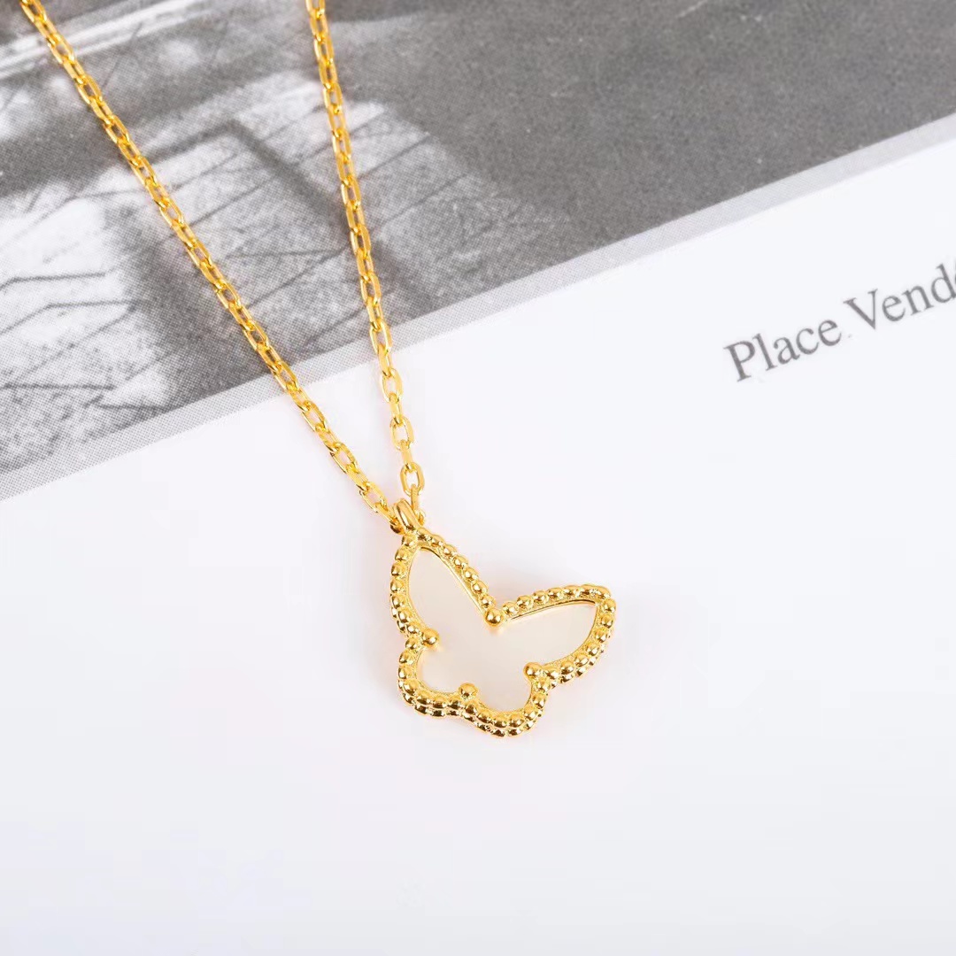 Van Cleef&Arpels VCA turquoise butterfly Necklace