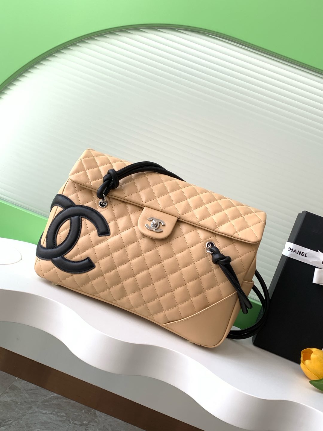 TOP CHANEL Cambon Flap Tote Bag Leather 24x33x11cm - 2 Color