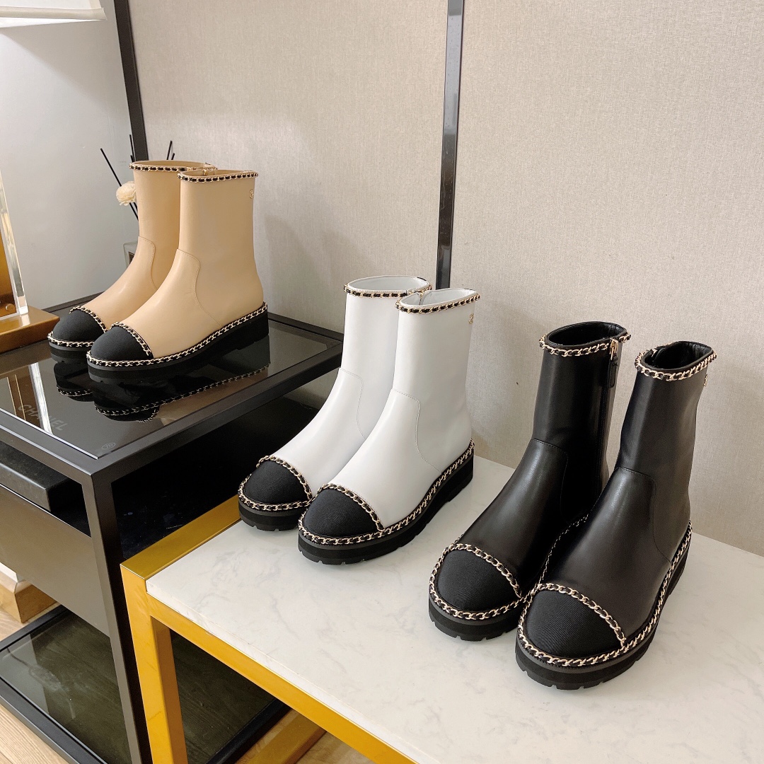 TOP CHANEL Thick Soled Short Boots - 3 Colour