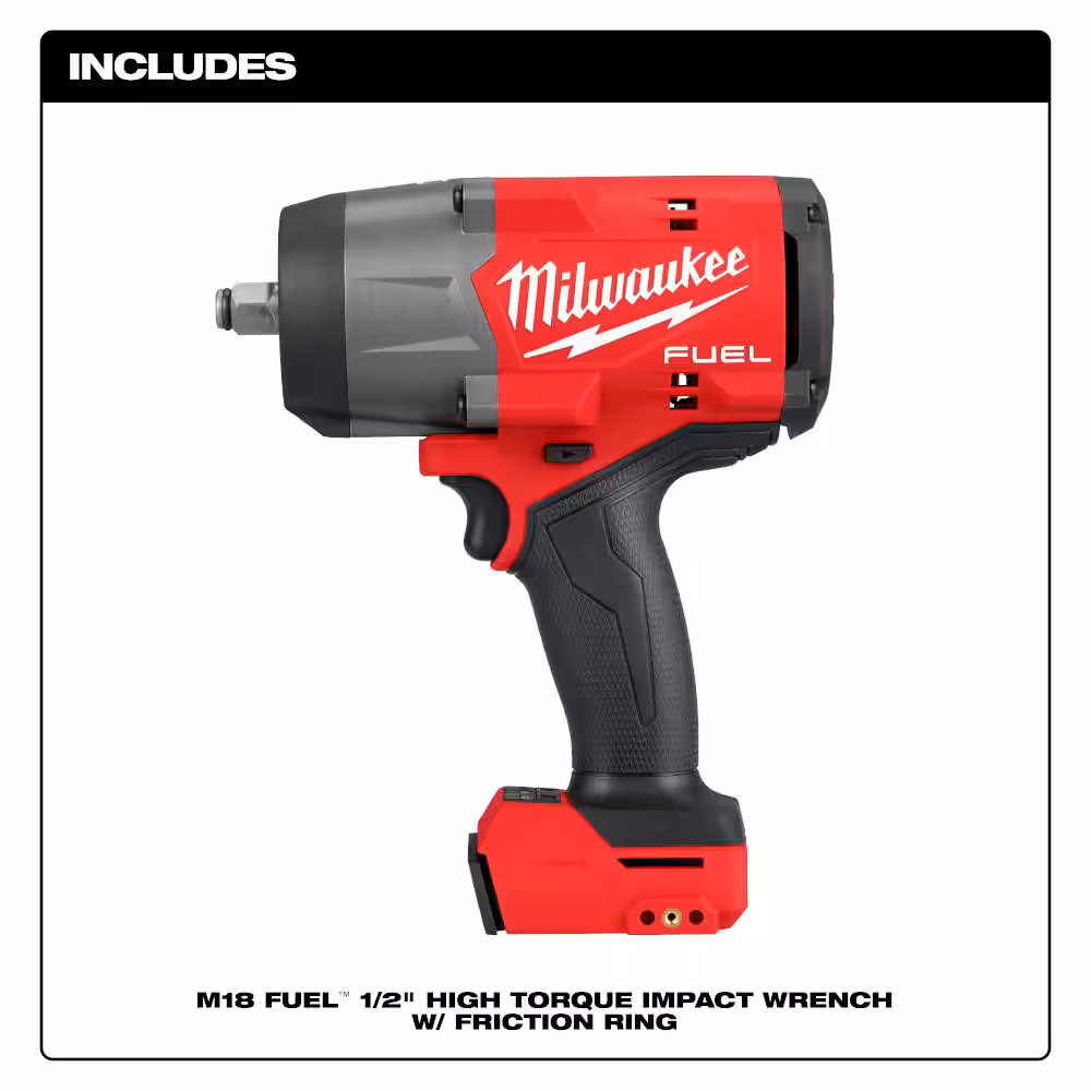 M18 FUEL 18V Lithium-Ion Brushless Cordless 1/2 in. and 3/8 in. Impact Wrench with Friction Ring (2-Tool)