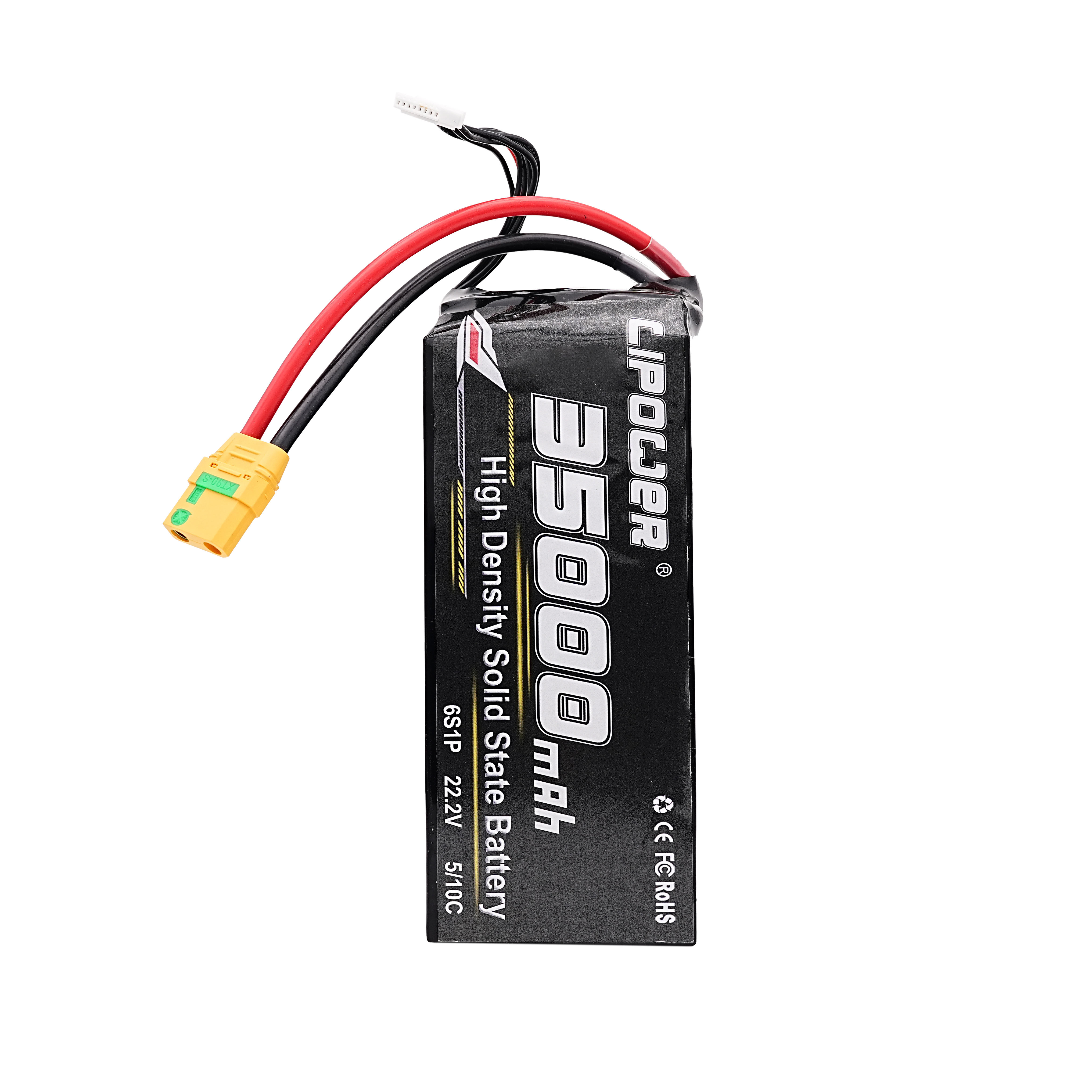 Semi solid 22.2V 35000mAh 40000mAh  high-density 5C/10C lithium battery - lipowbattery