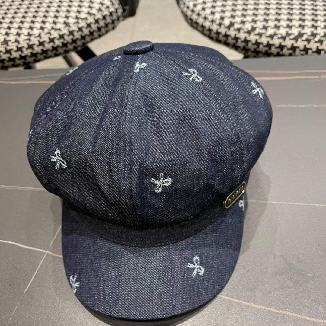 TOP Christian Dior Beret Hat - Denim