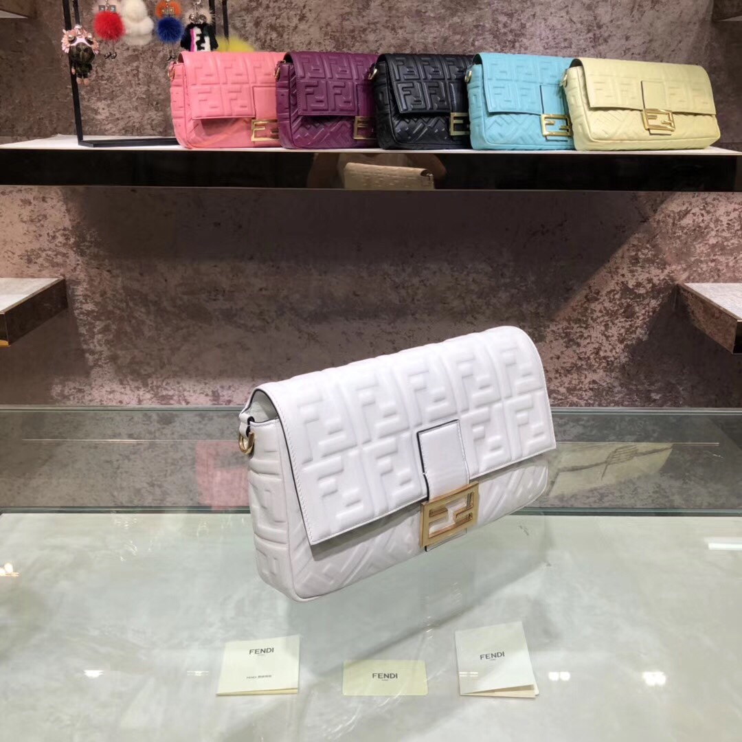 TOP FENDI Leather Baguette Bags 32x5x16cm - 4 Color