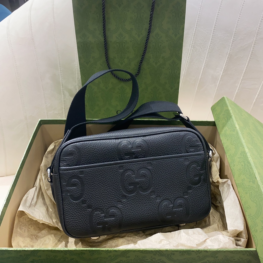 TOP GUCCI GG Crossbody Bag 25X16X10cm - Black