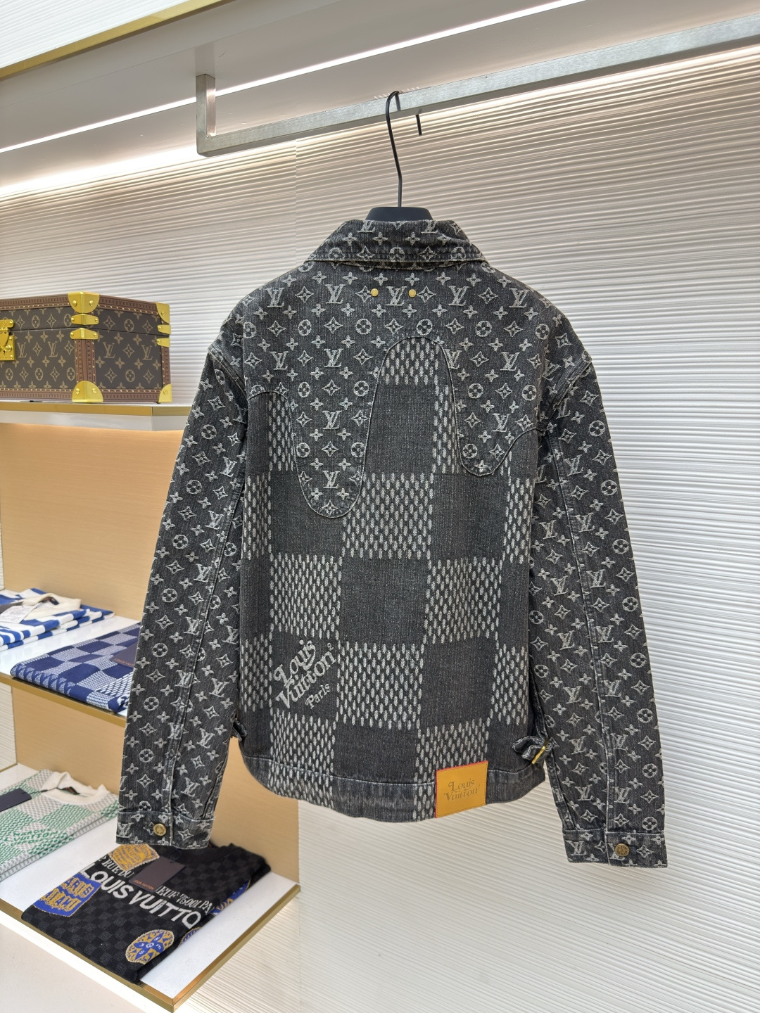 LOUIS VUITTON x Nigo 经典款棋盘牛仔夹克外套