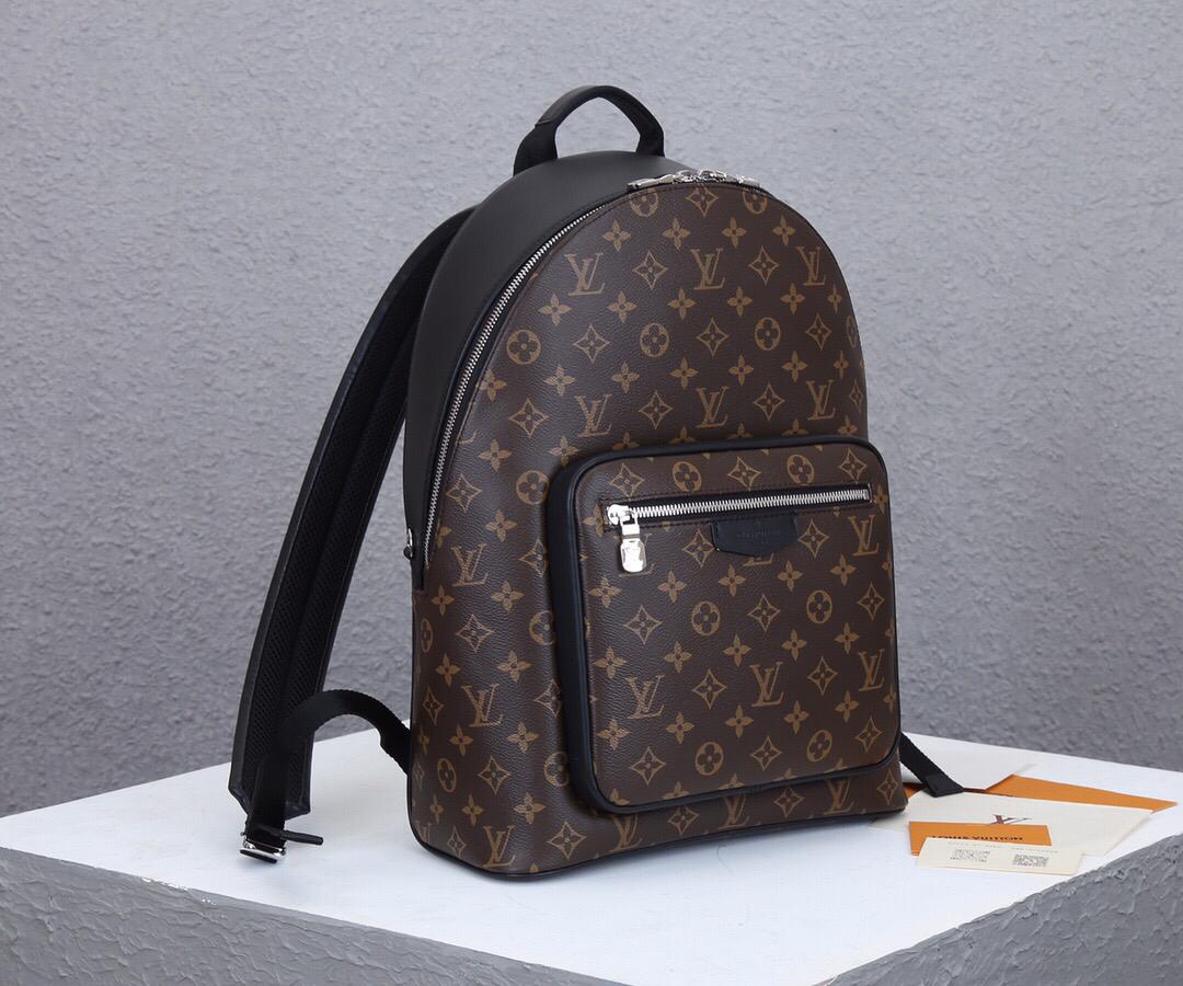 TOP Louis Vuitton LV Josh Backpack Macassar Monogram 32×40×13cm-Brown