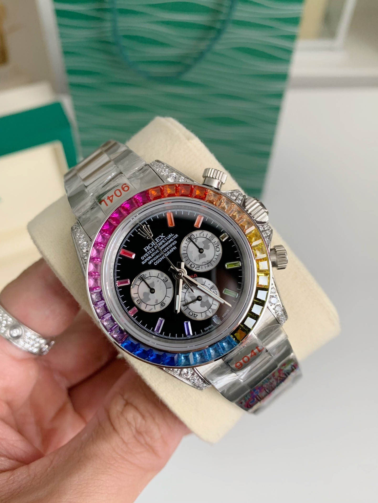 Rolex Cosmometer Daytona Platinum Rainbow Di Watch