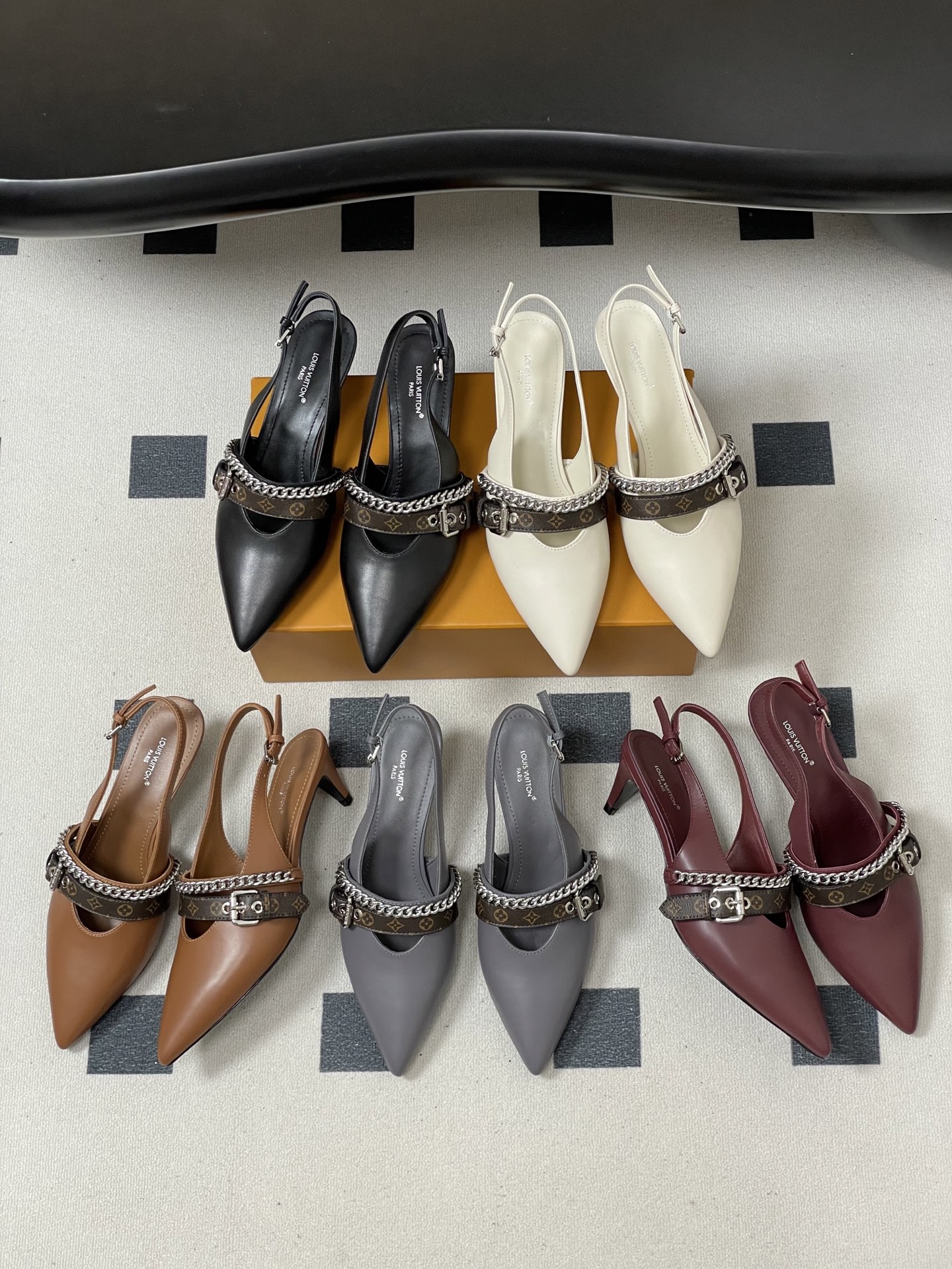 TOP Louis Vuitton LV 5.5cm/9cm Heels Height Mules - 5 Color