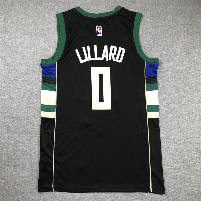 Damian Lillard Milwaukee Bucks Black 2023-2024 seasonJersey
