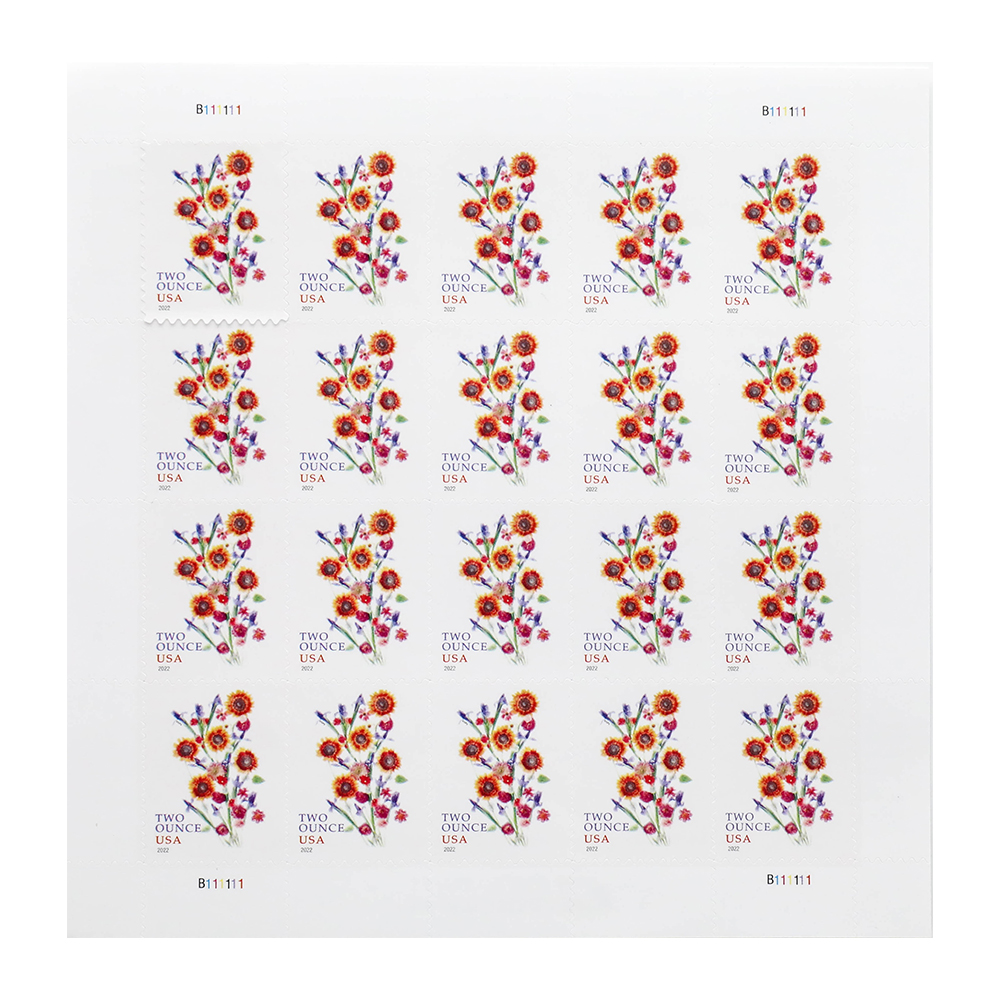 2022 US Two-Ounce Forever Stamp - Wedding Series:Sunflower Bouquet