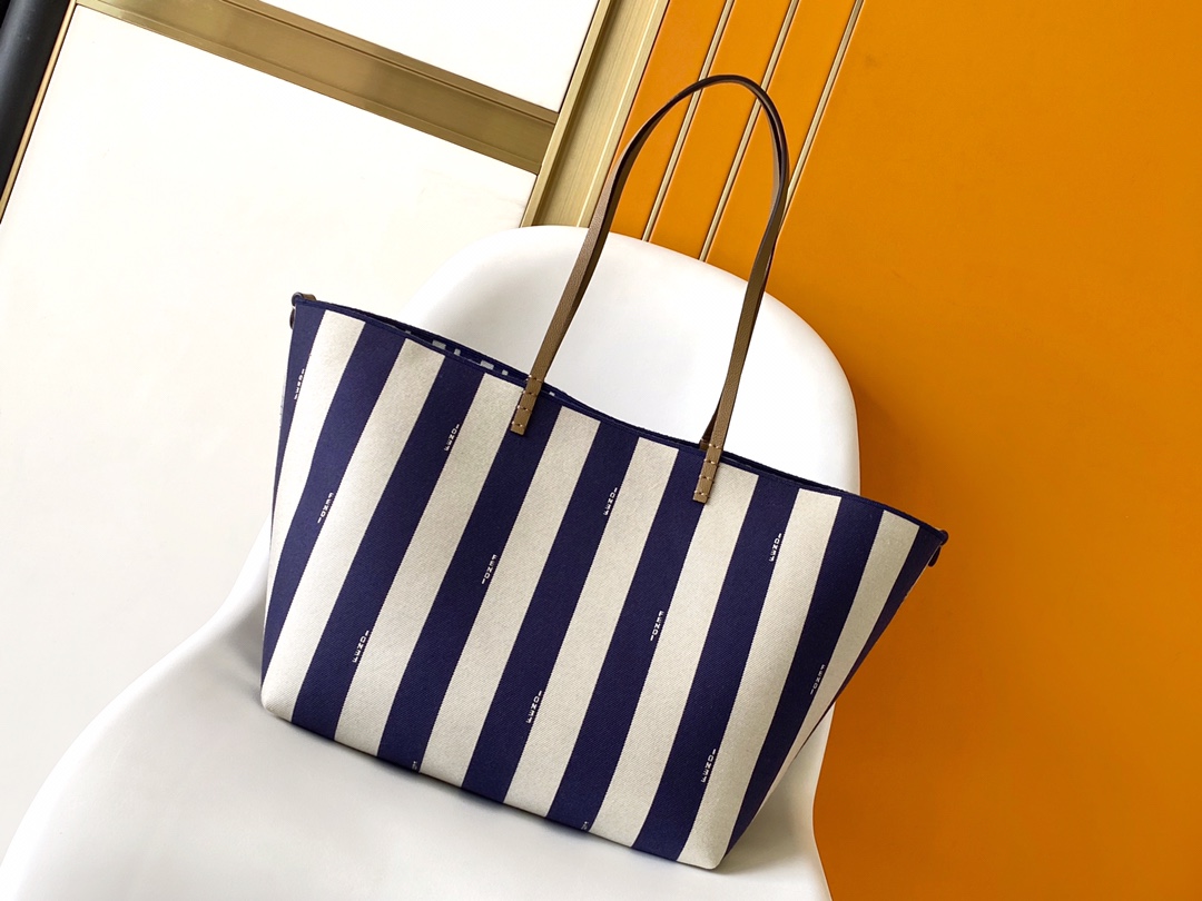 TOP FENDI Roll Striped Reversible Tote Bag  - 2 Sizes