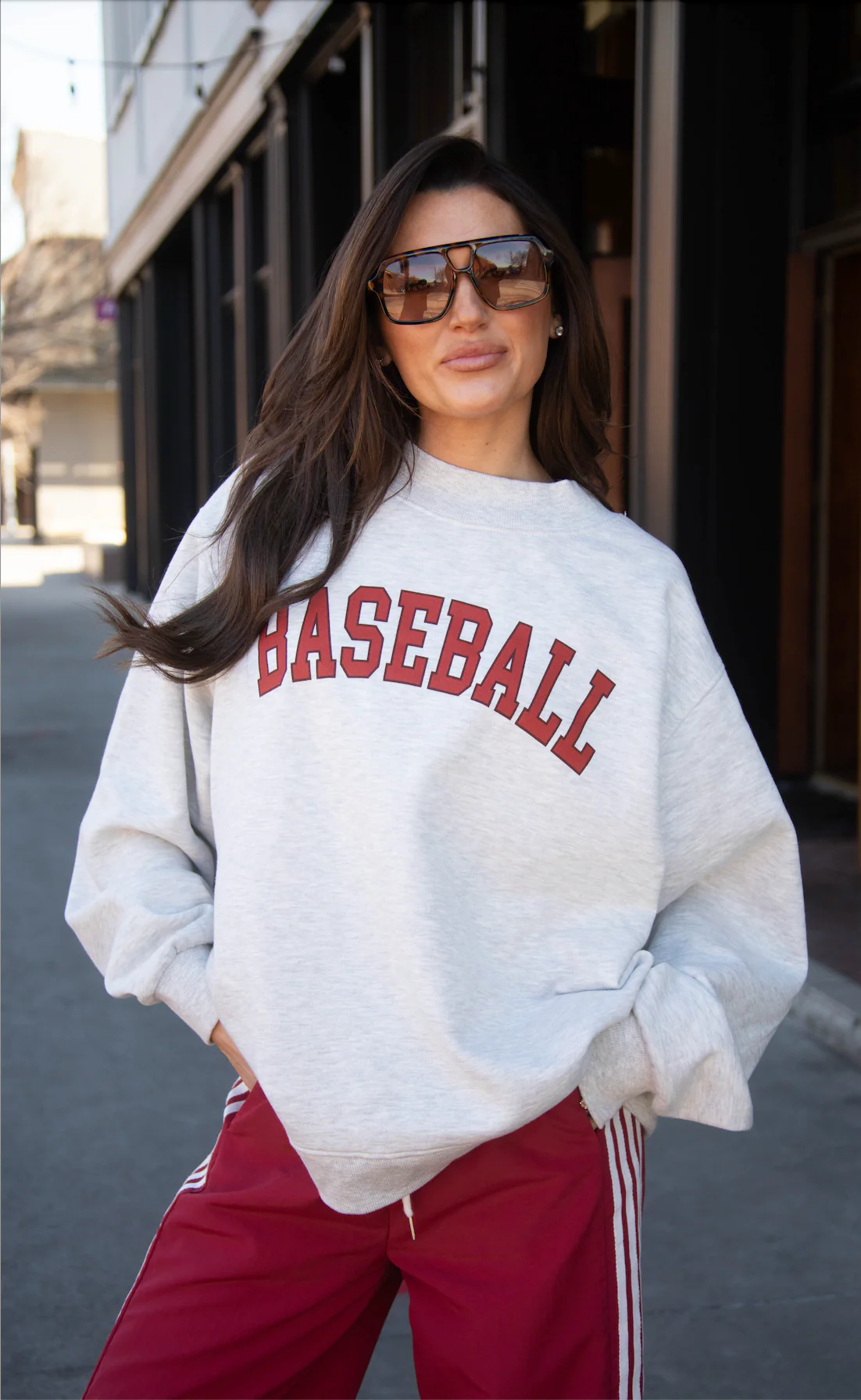 charlie southern: baseball mock neck