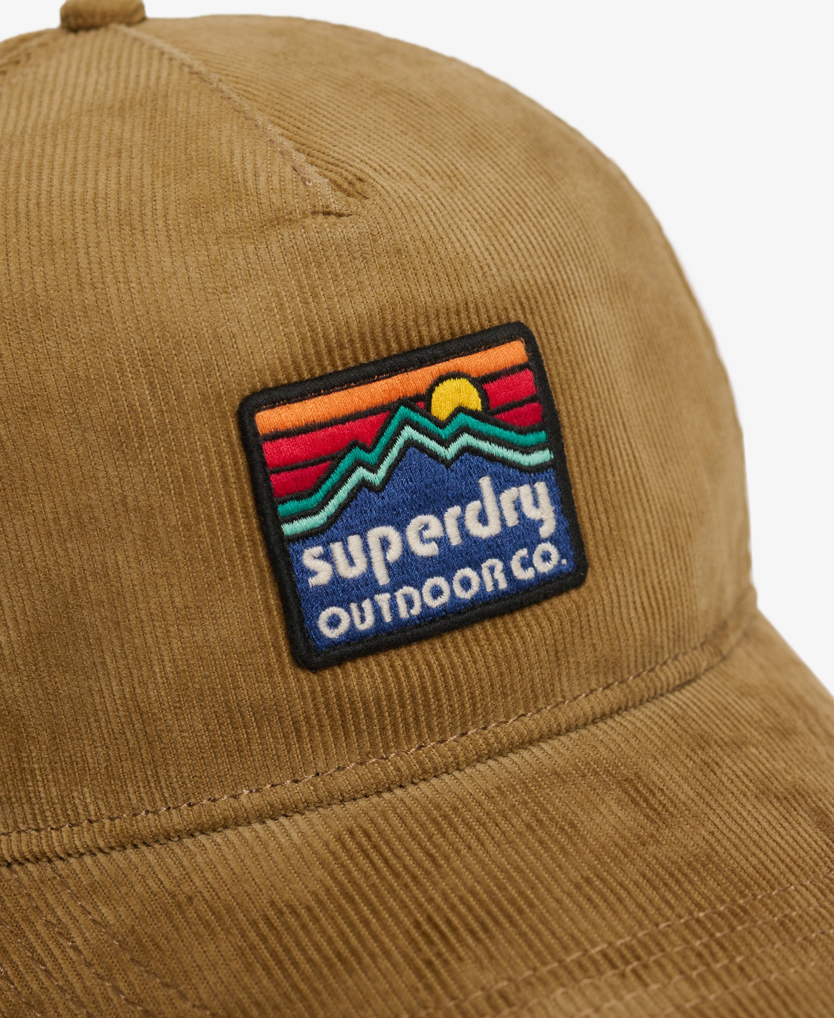 Graphic Cord Trucker Cap | Washed Tan Cord