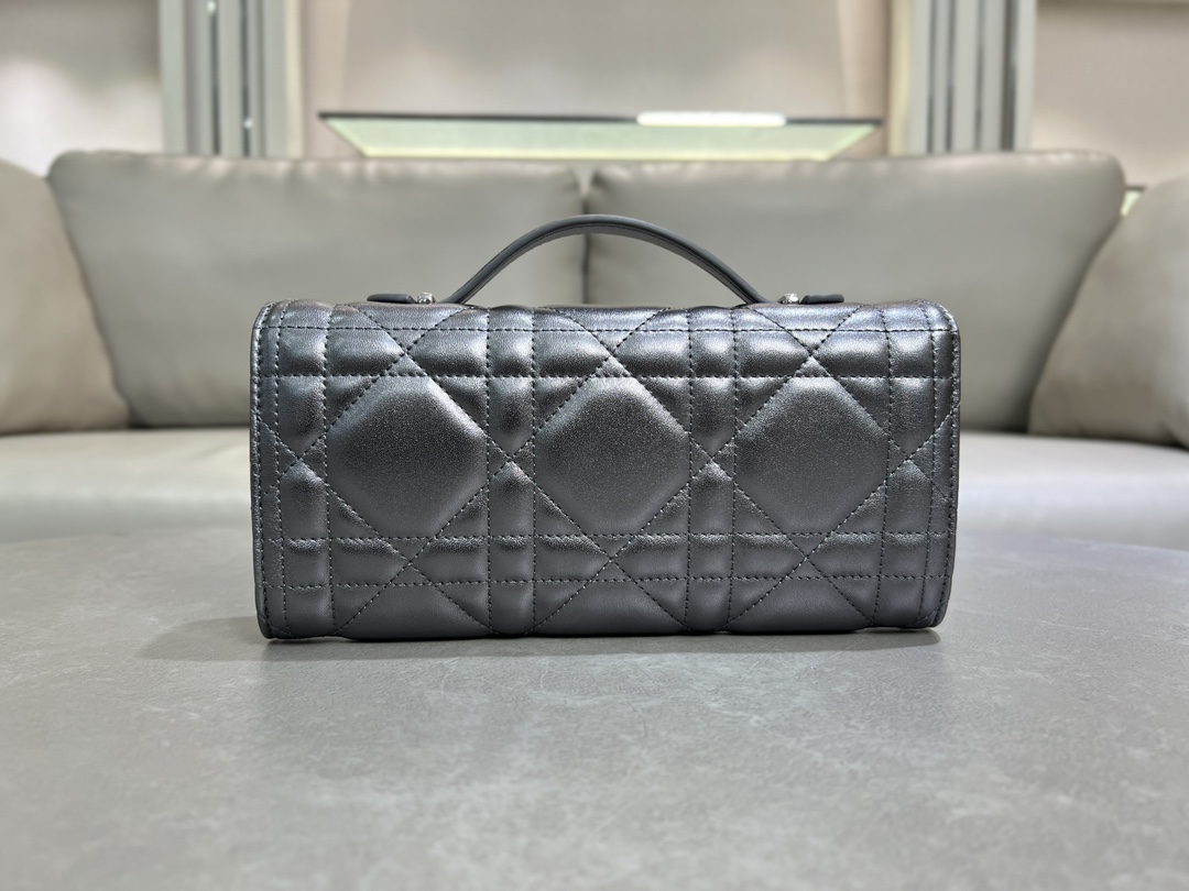 TOP Christian Dior Miss Caro Top Handle Bag 24x12x4cm - Gun Color