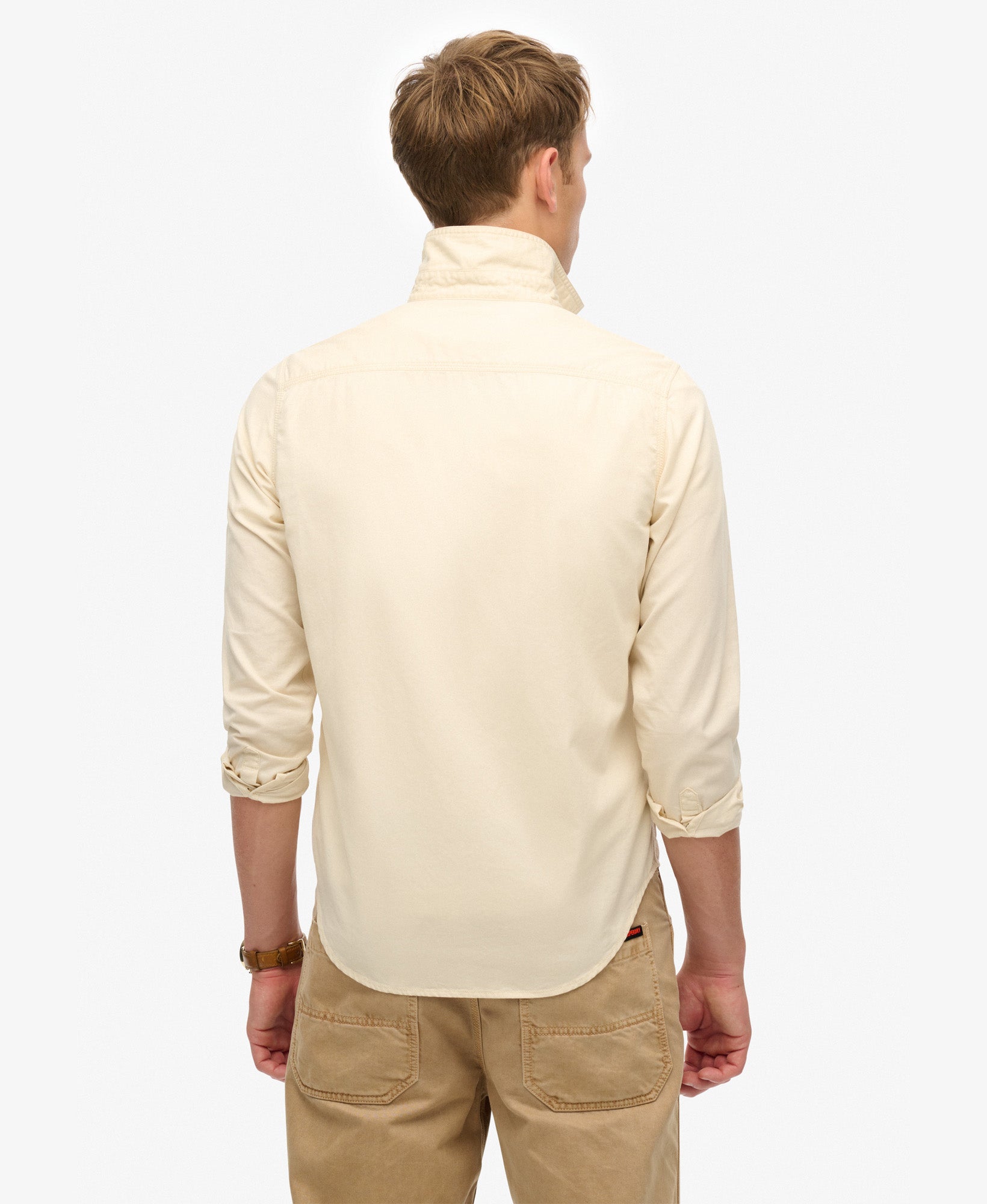 Cotton Workwear Long Sleeved Shirt | Oyster Grey