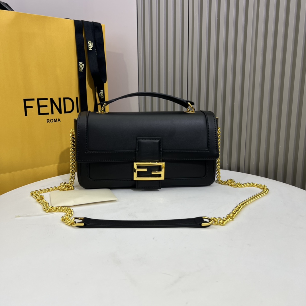 TOP FENDI Cowhide Material Baguette Bags - 27cm - 2 Colors&GHW