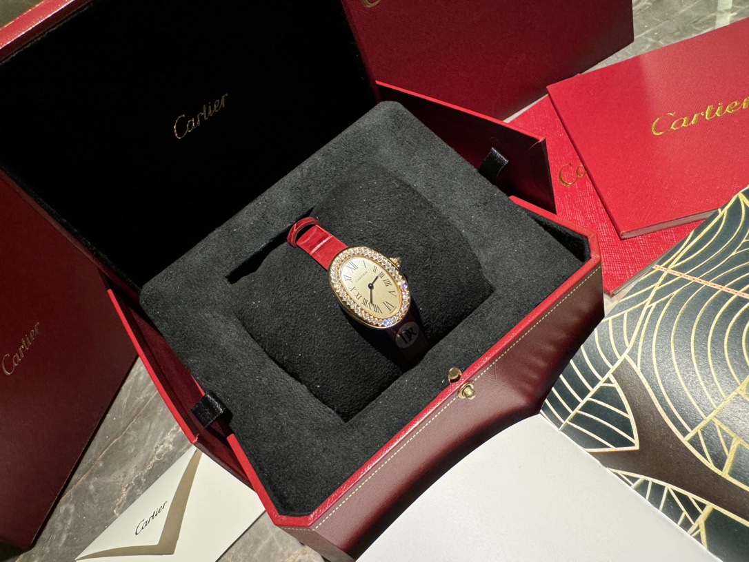 TOP Cartier Baignoire Watch - Red