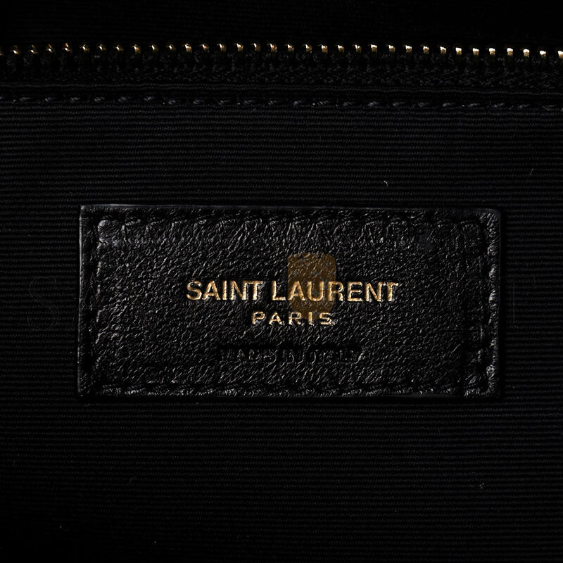 YSL EAST WEST SHOPPING TOTE QUILTED CRINKLED GLOSSED-LEATHER 394195939309 (38*28*13cm)
