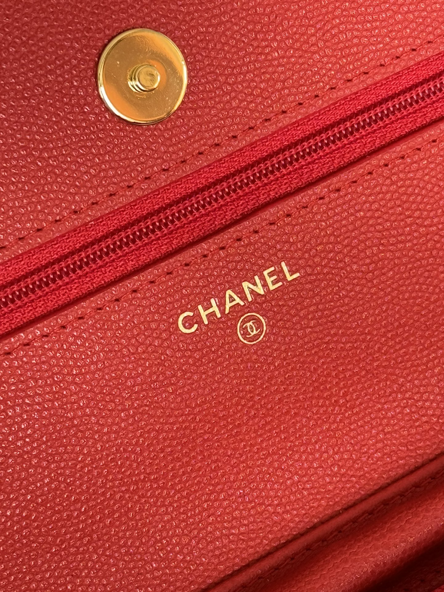 TOP CHANEL WOC Bag Caviar Leather 19CM - Red&GHW