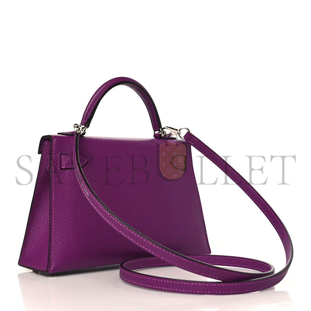 HERMÈS EPSOM MINI KELLY SELLIER 20 ANEMONE (19*12*5.5cm)