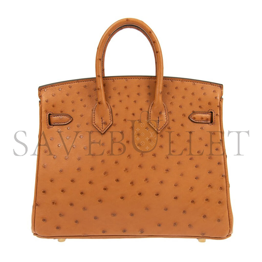 HERMÈS MASTER BIRKIN 30 OSTRICH LEATHER EARTHY YELLOW GOLD BUCKLE H041933CK69 (30*22*16cm)