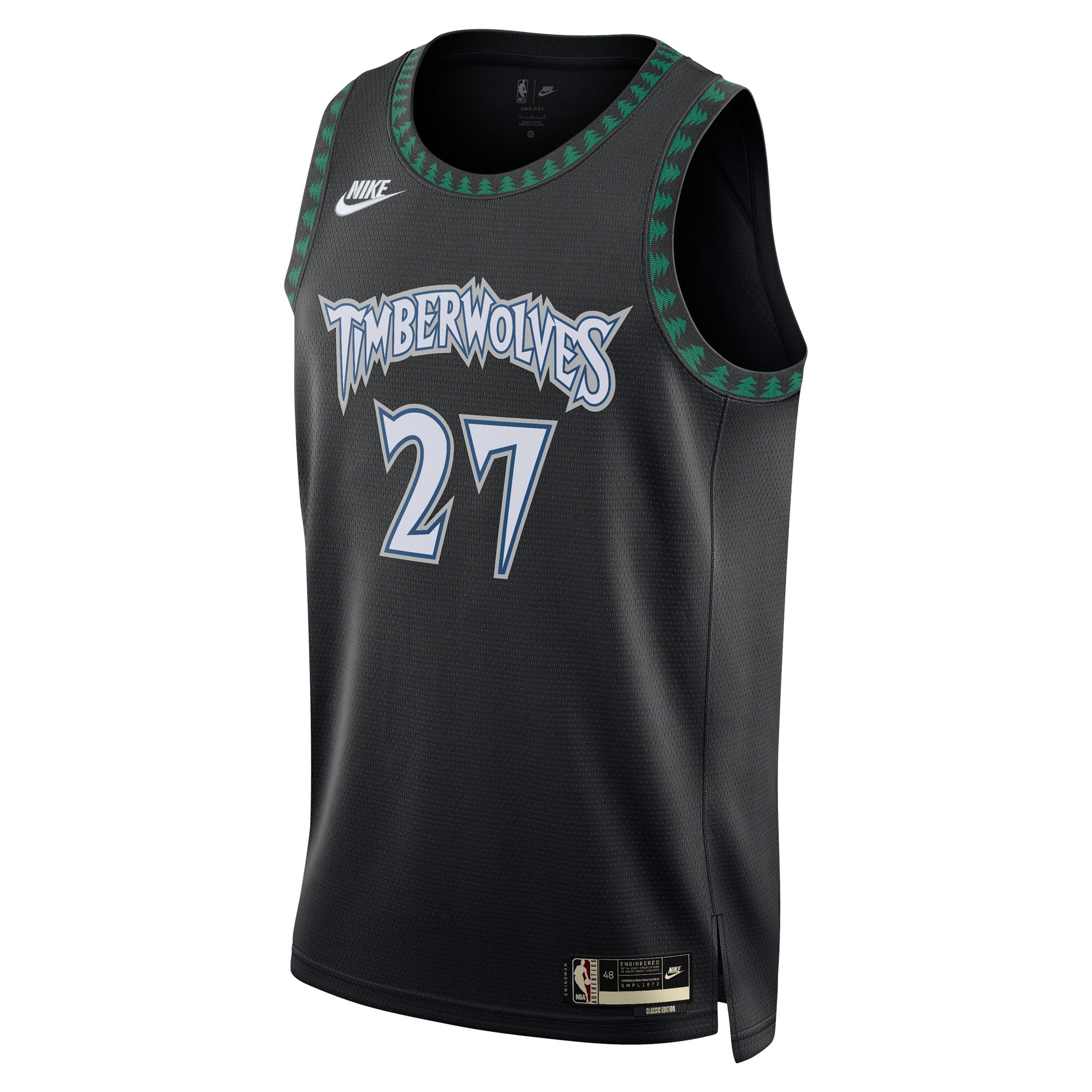 Men's Minnesota Timberwolves Rudy Gobert #27 Jersey - Black