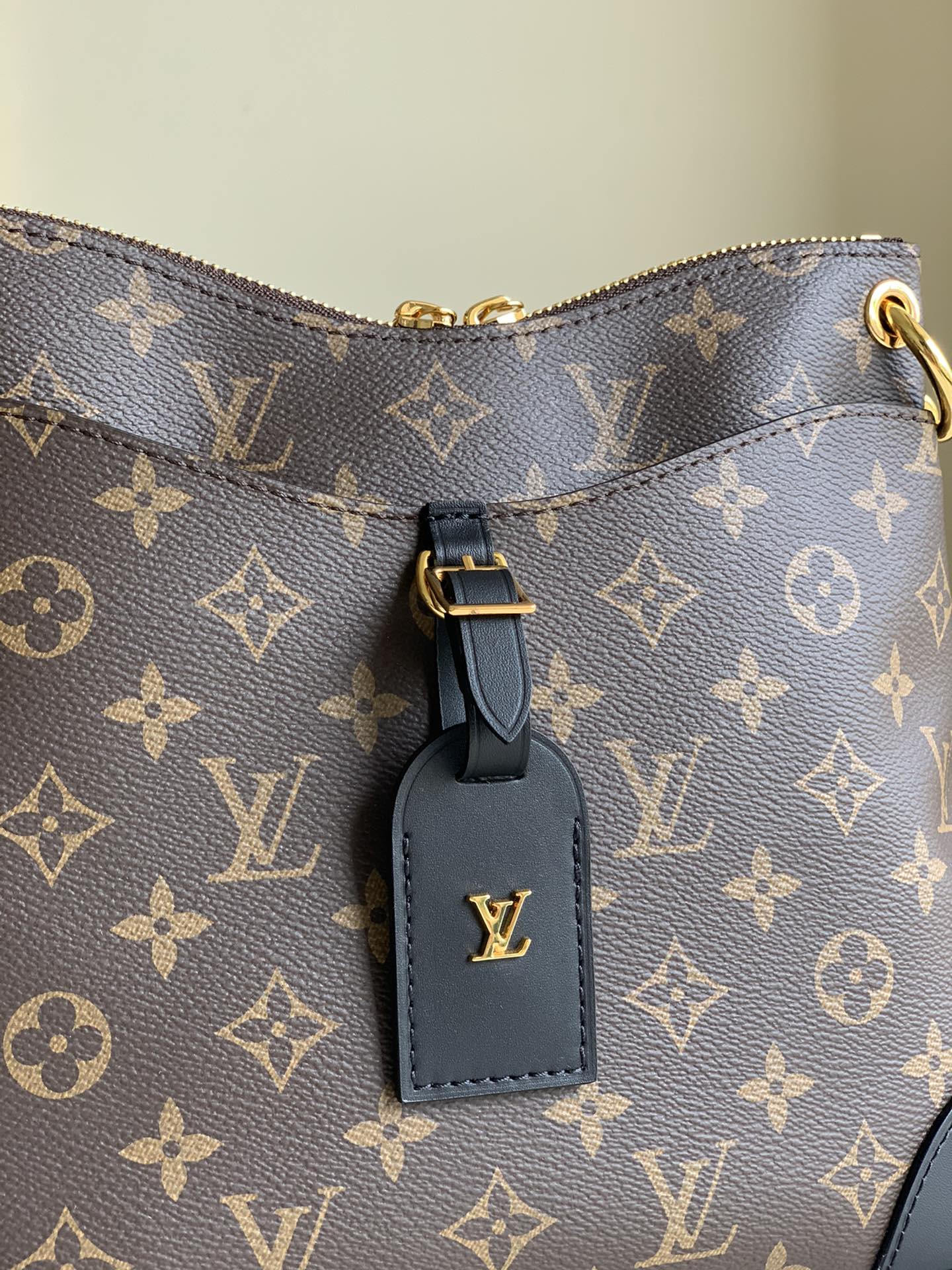 TOP Louis Vuitton LV Odeon PM Monogram Bag 31.0 x 27.0 x 11.0cm- Black