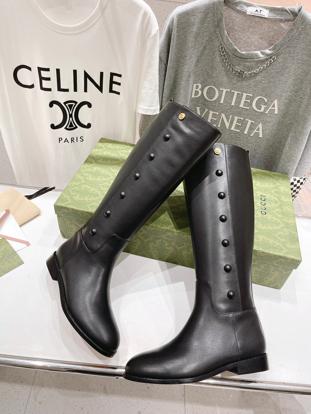 TOP GUCCI Boots Calfskin - 2 Color