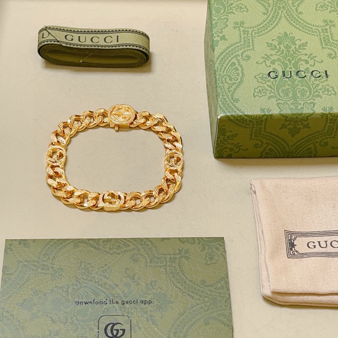 TOP GUCCI Men's/Women's Bracelet - Gold