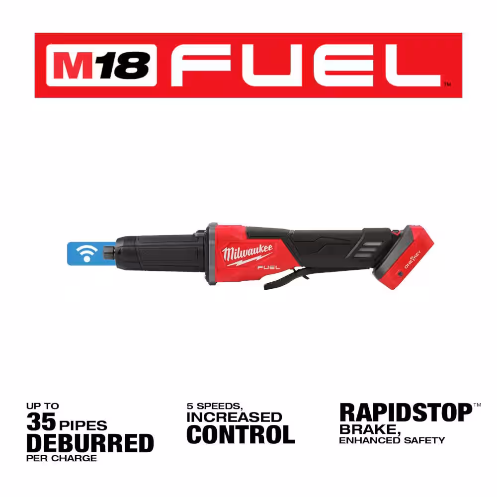 M18 FUEL 18V Lithium-Ion Brushless Cordless 2-3 in. Variable Speed Die Grinder Paddle Switch w/One-Key (Tool-Only)