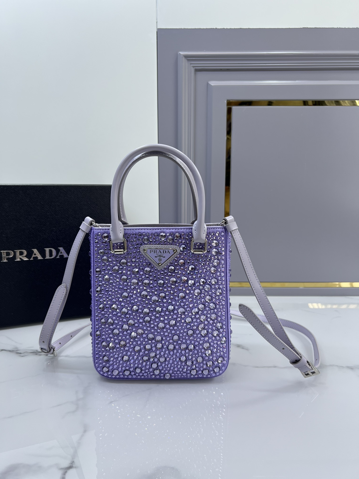 Top PRADA Mini Diamond Tote bagBags 17.5*15*5cm - Four Colors