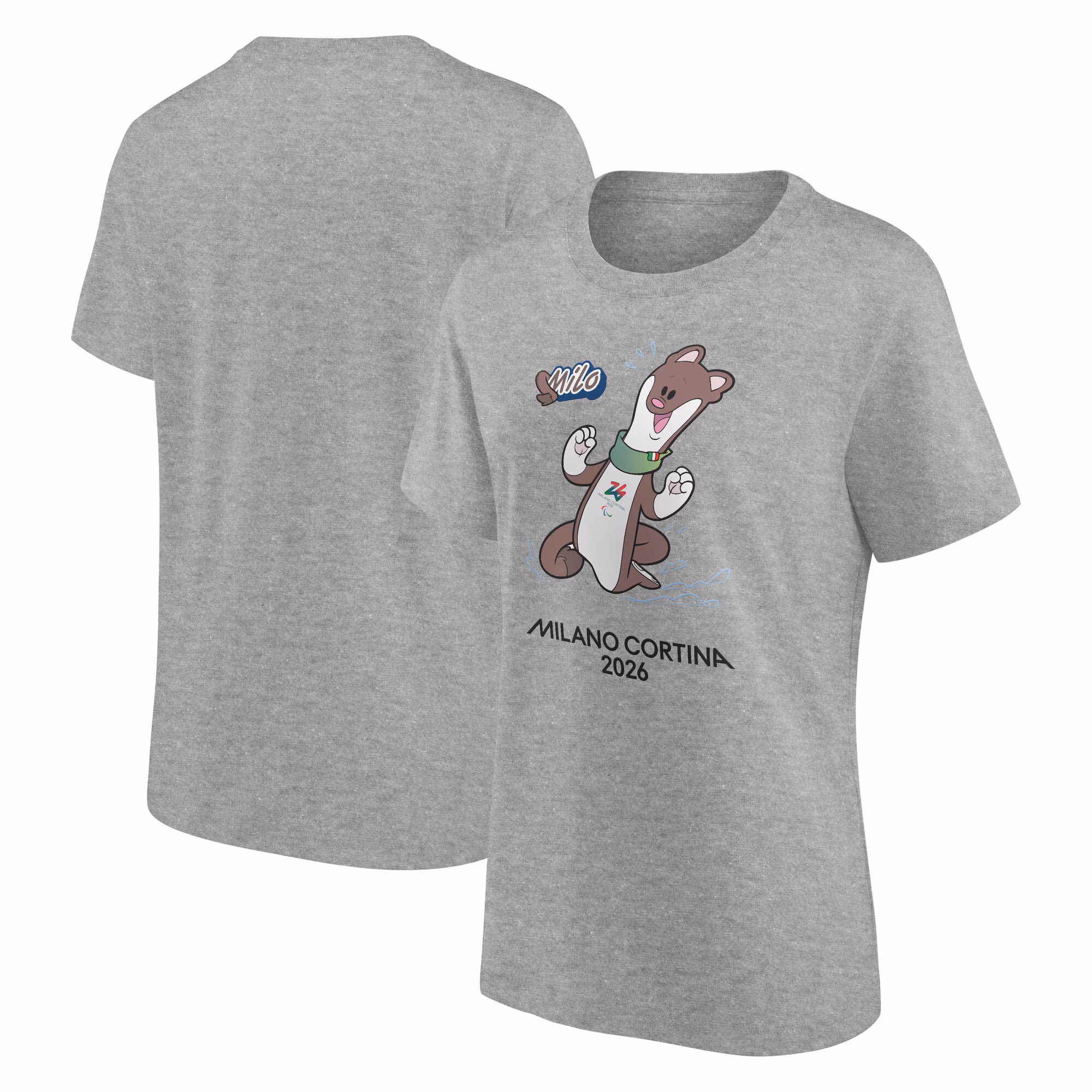 Milano Cortina 2026 Paralympics Mascotte Graphic T-Shirt - Grey - Womens