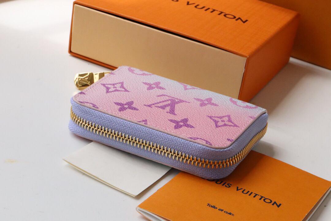 TOP Louis Vuitton LV L*V Zippy Coin/Card Holder - Pastel Sunrise