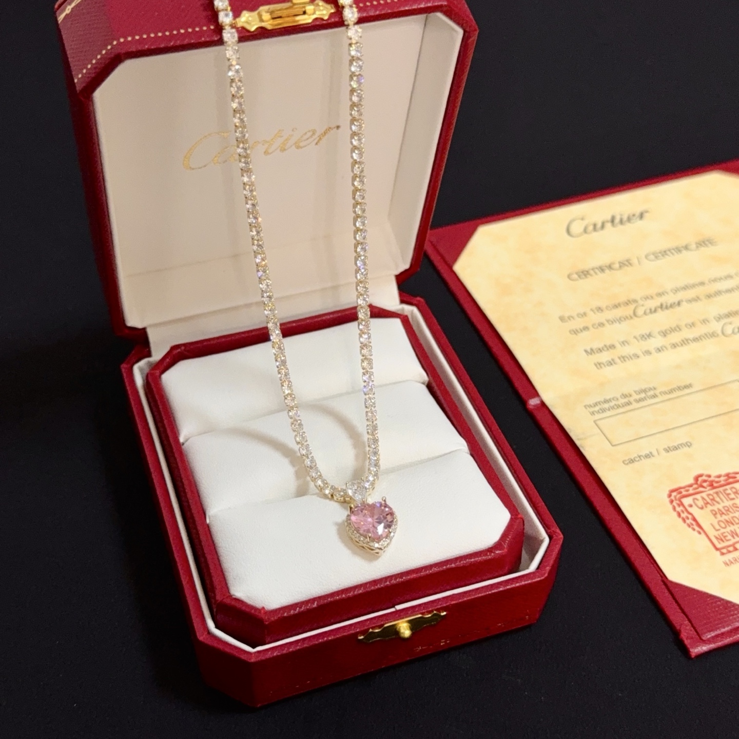 TOP Cartier Necklace Studded with Diamonds - Gold