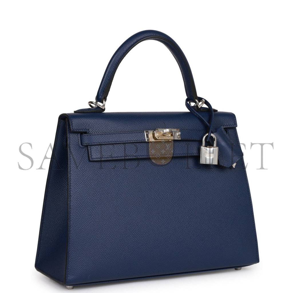 HERMES KELLY 25 EPSOM PALLADIUM HARDWARE (25*17*7cm)