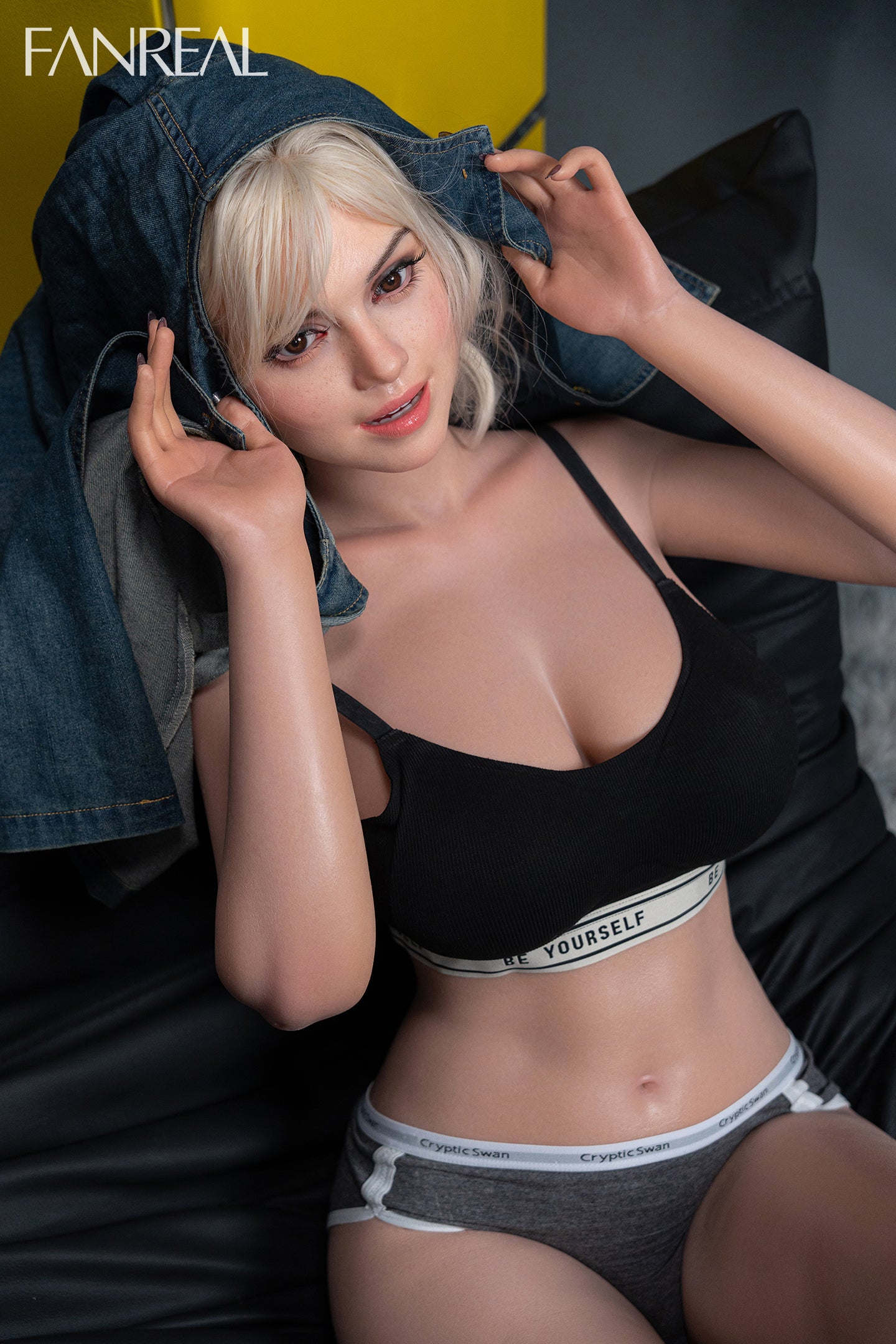 155cm/5ft1 F-cup Blonde Silicone Sex Doll - maria