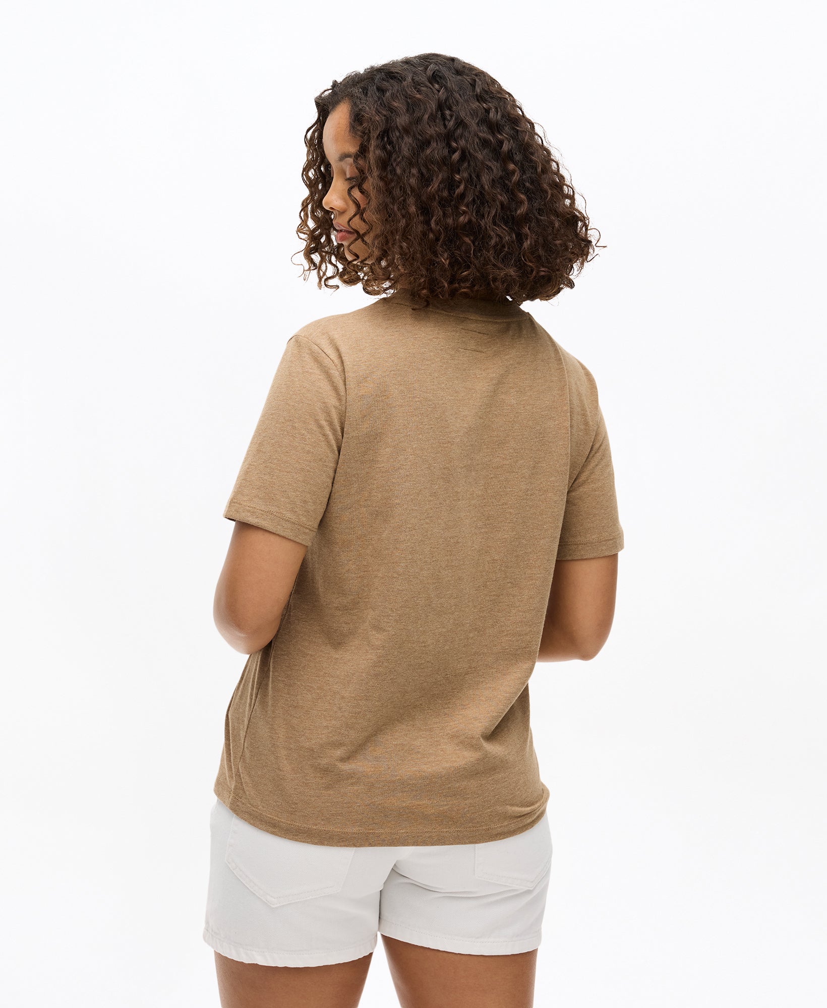 Embossed Vintage Logo Relaxed Tee | Buck Tan Marle