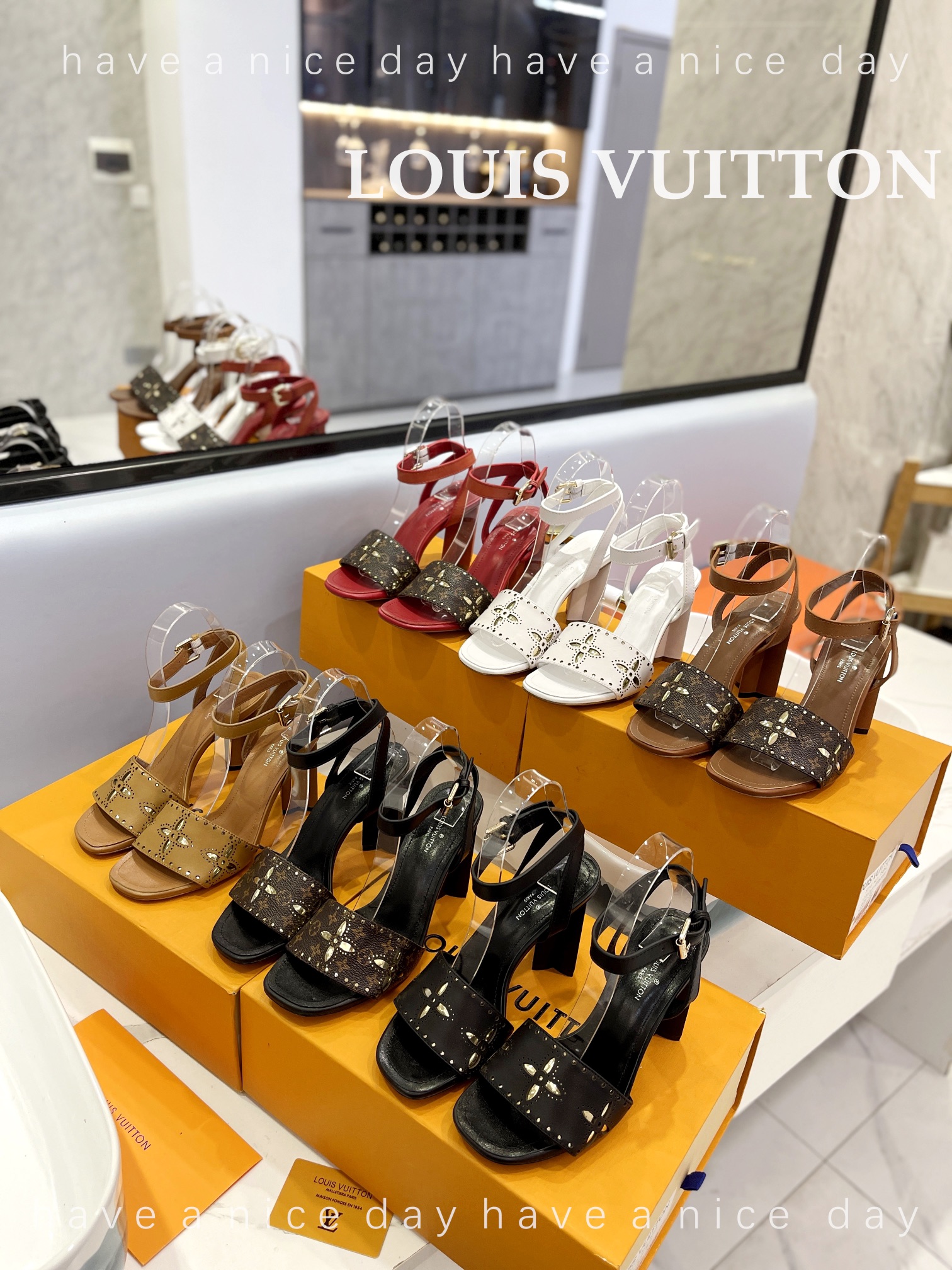 TOP Louis Vuitton LV Monogram Flowers Pumps - 6 Color
