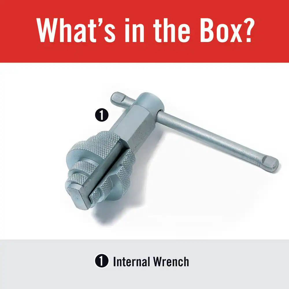 2 in. Internal Wrench for Closet Spuds, Bath, Basin/Sink Strainers or Install/Extracting 1 - 2 in. Nipples
