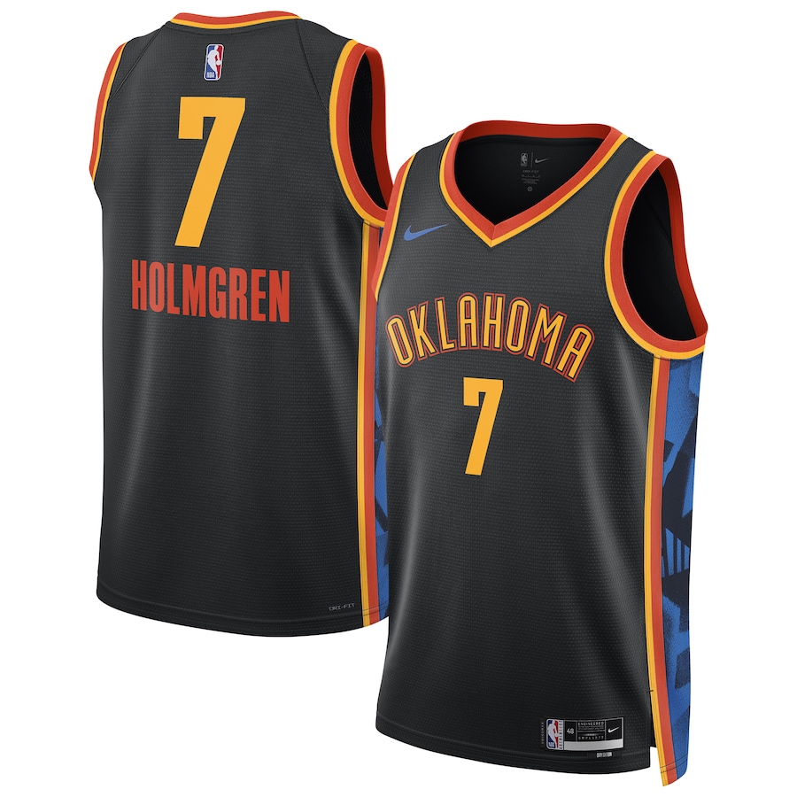 Oklahoma City Thunder Chet Holmgren Black 2024/25  Jersey - City Edition