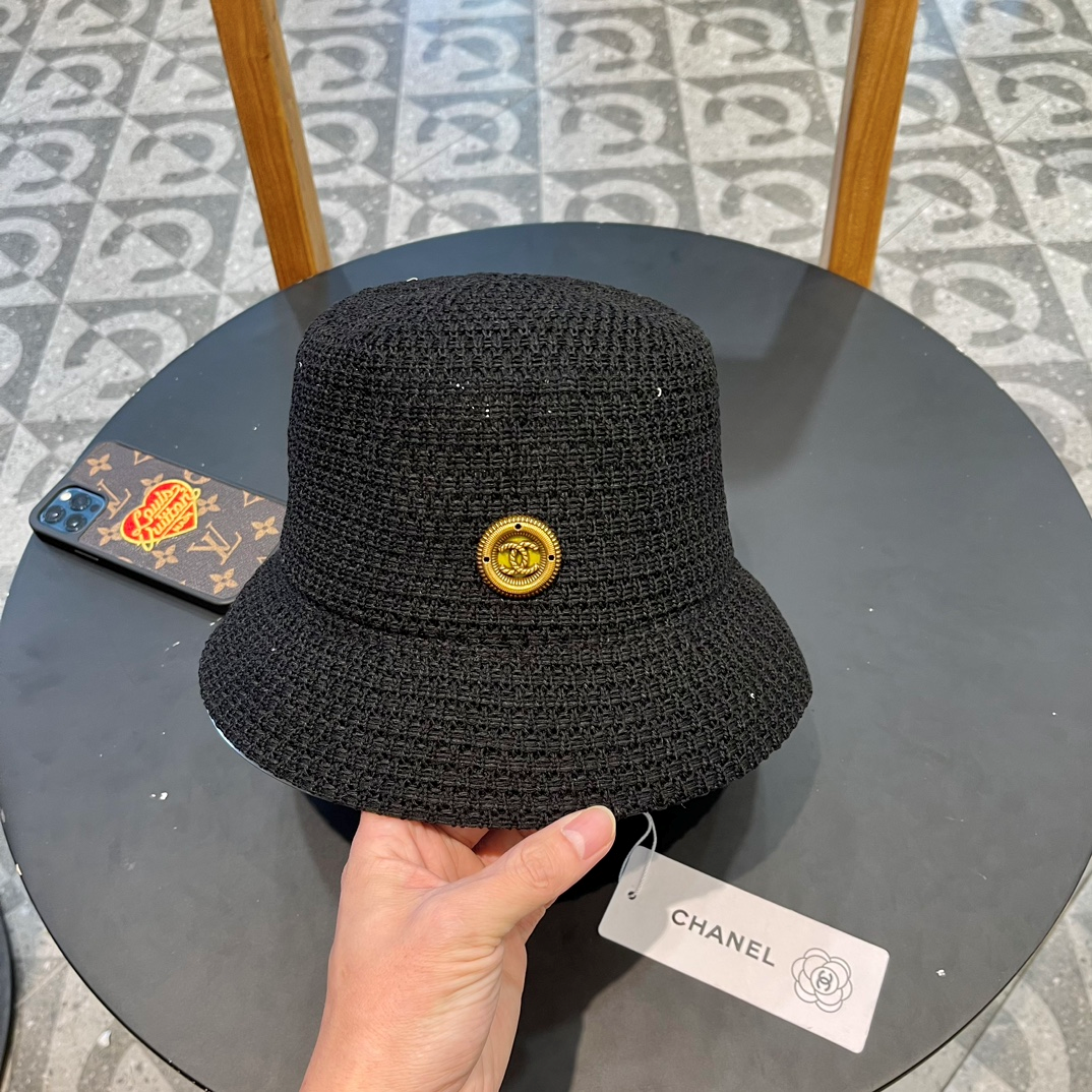 Chanel Hollow Breathable Fisherman's Hat Sunhat （Replica）