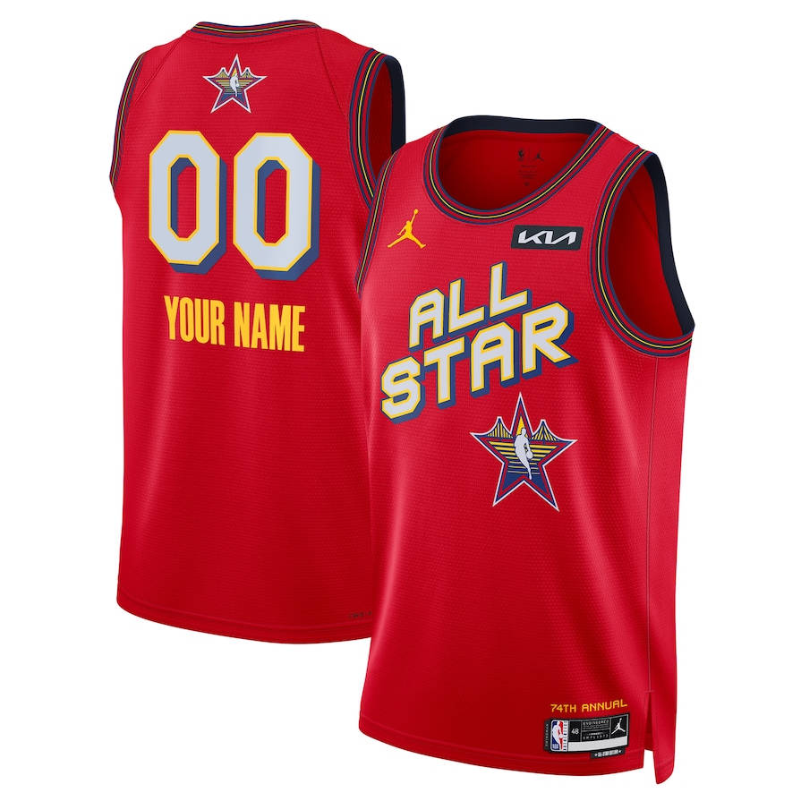 NBA 2025 All-Star Game Men's Custom Jersey - Red